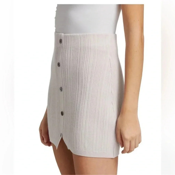 ATM Merino Wool Button Mini Skirt size medium NWT - Picture 3 of 8